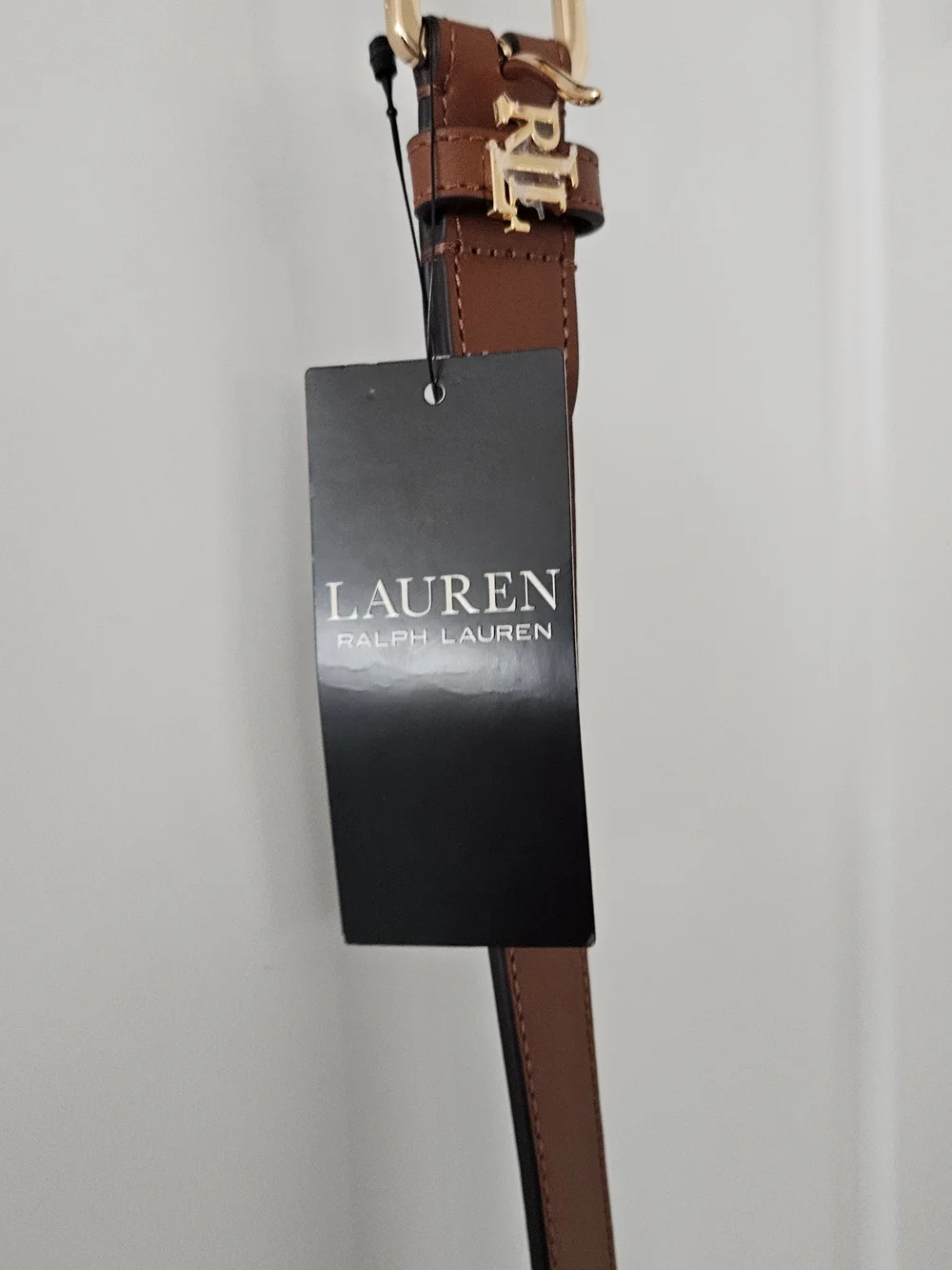 NWT Women\'s Lauren Ralph Lauren Logo-Keeper Leather Skinny Belt Size XL Logo-Keeper Skinny Leather Belt for Women | Ralph Lauren® PA main image 4